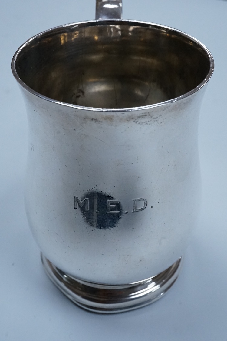 A George VI small silver baluster christening mug, William Comyns & Sons Ltd, London, 1937, height 95mm, 6.8oz.